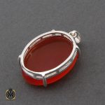 مدال عقیق خوش رنگ طرح شمیم زنانه - کد 3240 - تصویر 3