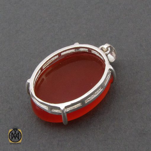 مدال عقیق خوش رنگ طرح شمیم زنانه - کد 3240 - تصویر 3