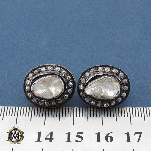 گوشواره الماس طرح ملکه زنانه - کد 5039 - تصویر 3