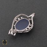 3 مدال عقیق یمن کبود طرح پیچک زنانه - کد 3200 - تصویر 3