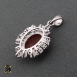 3 مدال عقیق یمن طرح روناک زنانه - کد 3210 - تصویر 3