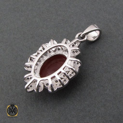 مدال عقیق یمن طرح روناک زنانه - کد 3210 - تصویر 3