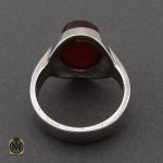 انگشتر عقیق یمن خوش رنگ مردانه دست ساز - کد 10239 - تصویر 3