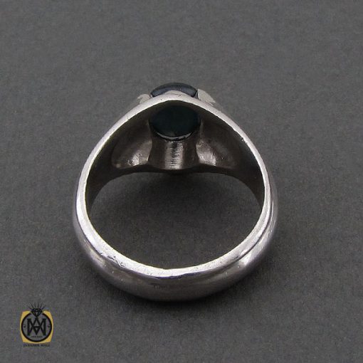 انگشتر یاقوت کبود استار مردانه - کد 10246 - تصویر 3