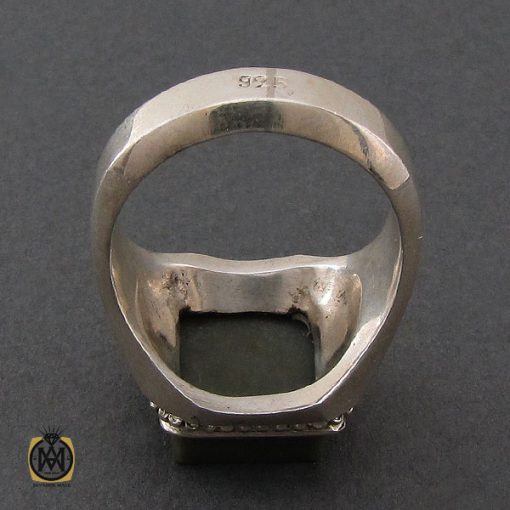 3 انگشتر یشم با حکاکی الله و پنج تن مردانه دست ساز - کد 10258 - تصویر 3