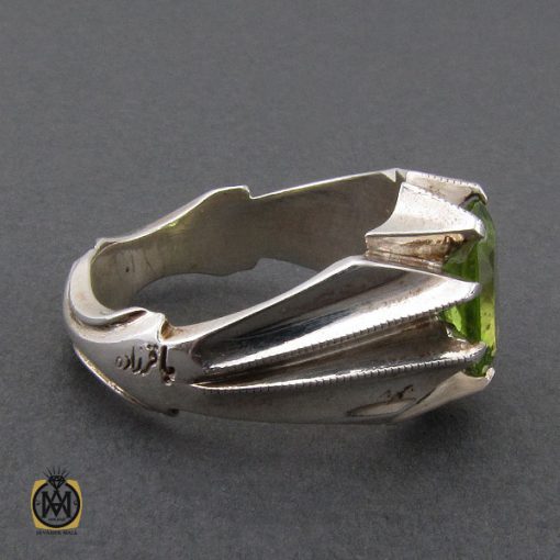 3 انگشتر زبرجد مردانه دست ساز - کد 10268 - تصویر 3