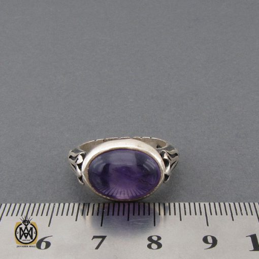 انگشتر آمتیست مردانه طرح صفوی - کد 10278 - تصویر 4