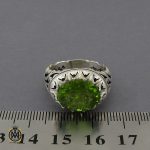 انگشتر زبرجد طرح صفوی مردانه دست ساز - کد 10286 - تصویر 4