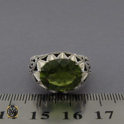 انگشتر زبرجد طرح صفوی مردانه دست ساز - کد 10289 - تصویر 4