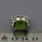 انگشتر زبرجد طرح صفوی مردانه دست ساز - کد 10291 - تصویر 4