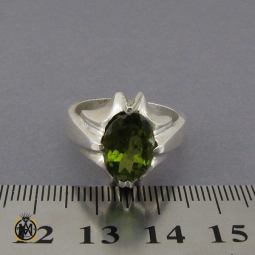 4 انگشتر زبرجد خوش رنگ مردانه - کد 10297 - تصویر 4