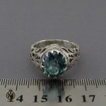 انگشتر توپاز سبز مردانه دست ساز - کد 10299 - تصویر 4