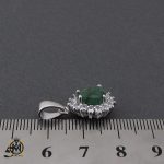 مدال زمرد طرح غنچه زنانه - کد 3214 - تصویر 4