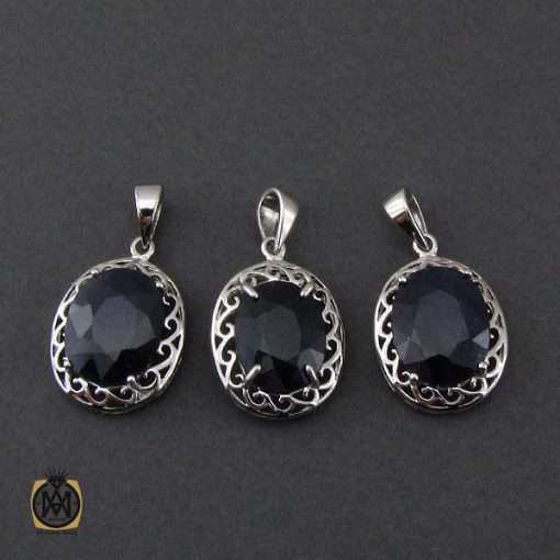 مدال یاقوت کبود طرح گیتی زنانه - کد 3220 - تصویر 4