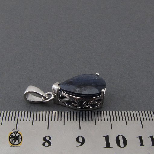 مدال یاقوت کبود طرح دنیا زنانه - کد 3224 - تصویر 4