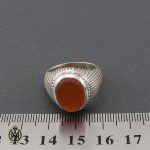 انگشتر عقیق یمن با حکاکی شرف الشمس مردانه - کد 10320 - تصویر 4