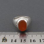 انگشتر عقیق یمن با حکاکی شرف الشمس مردانه - کد 10321 - تصویر 4