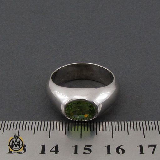 انگشتر زبرجد مرغوب مردانه دست ساز - کد 10329 - تصویر 4