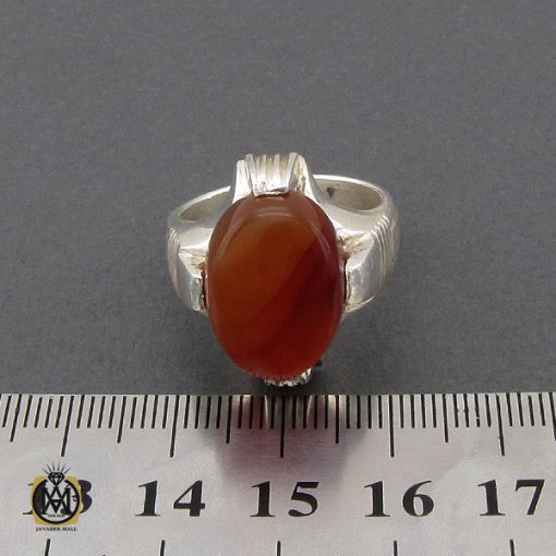 انگشتر عقیق یمن مردانه - کد 10350 - تصویر 4