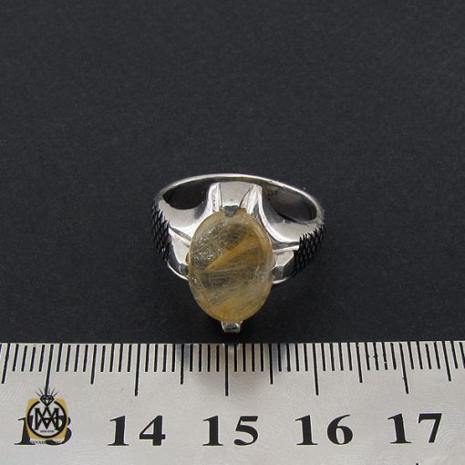 انگشتر کوارتز رُتایل مردانه دست ساز - کد 10201 - تصویر 4