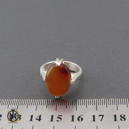 انگشتر عقیق یمن اصل چهار راه مردانه - کد 10355 - تصویر 4