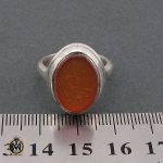 انگشتر عقیق یمن با حکاکی محمد نبی الرحمه مردانه - کد 10220 - تصویر 4