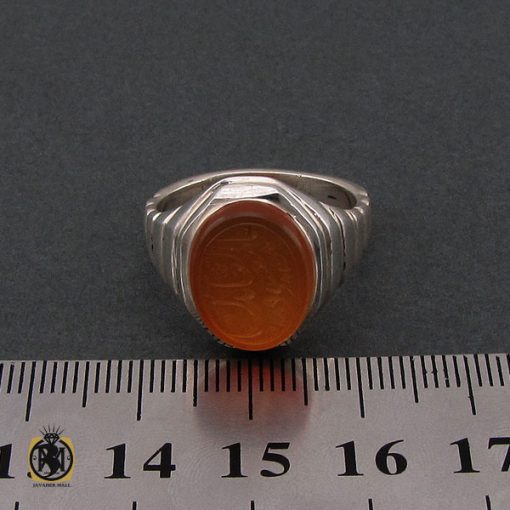 انگشتر عقیق یمن با حکاکی یا معبود العابدین مردانه - کد 10221 - تصویر 4