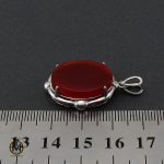 مدال عقیق قرمز طرح آیدا زنانه - کد 3227 - تصویر 4