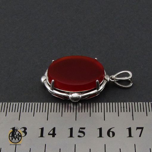 مدال عقیق قرمز طرح آیدا زنانه - کد 3227 - تصویر 4