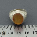 4 انگشتر عقیق یمن با حکاکی یا باقرالعلوم مردانه - کد 10383 - تصویر 4