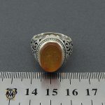 انگشتر عقیق یمن با حکاکی یا کریم مردانه - کد 10384 - تصویر 4