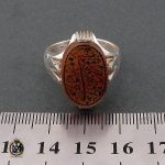 4 انگشتر عقیق یمن با یا ساقی کربلا مردانه - کد 10224 - تصویر 4