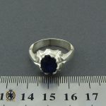 انگشتر یاقوت کبود مرغوب مردانه دست ساز - کد 10392 - تصویر 4