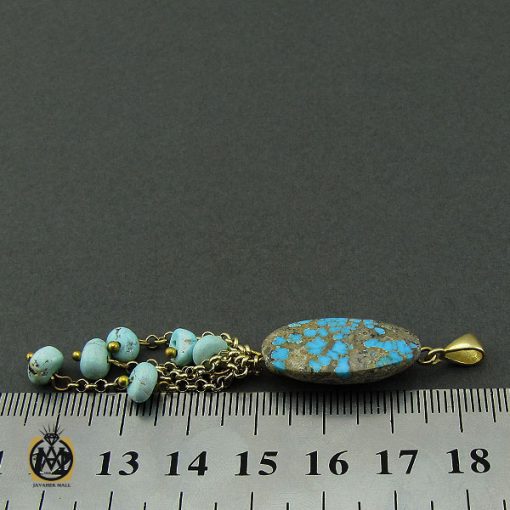 4 مدال فیروزه نیشابوری طرح هلیا زنانه - کد 3229 - تصویر 4