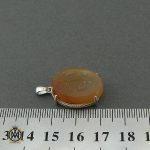 4 مدال عقیق یمن شرف الشمس با حکاکی یا حی یا قیوم - کد 3235 - تصویر 4
