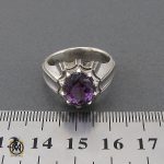 انگشتر آمتیست مرغوب مردانه هنر دست استاد باقرزاده - کد 10399 - تصویر 4