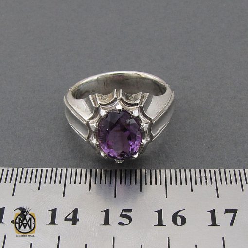 انگشتر آمتیست مرغوب مردانه هنر دست استاد باقرزاده - کد 10399 - تصویر 4