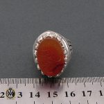 انگشتر عقیق یمن با حکاکی یا سریع الرضا مردانه - کد 10226 - تصویر 4