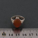 انگشتر عقیق یمن با حکاکی هو المعز مردانه - کد 10227 - تصویر 4