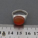 انگشتر عقیق یمن با حکاکی شرف الشمس طرح صفوی مردانه - کد 10424 - تصویر 3