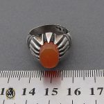 انگشتر عقیق یمن با حکاکی شرف الشمس مردانه - کد 10425 - تصویر 4