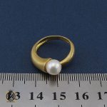 انگشتر مروارید زنانه پرورشی اصل طرح آیناز - کد 2148 - تصویر 4