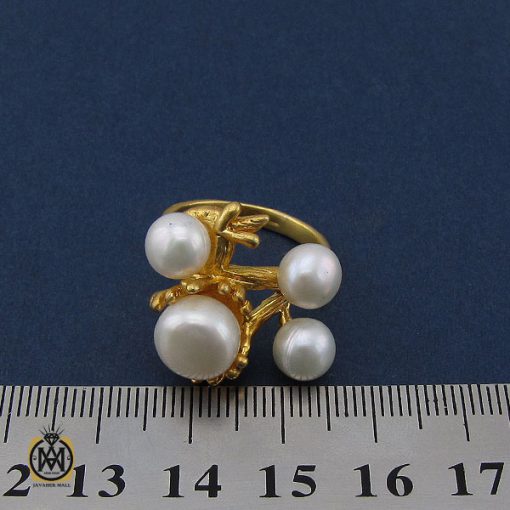 انگشتر مروارید اصل طرح پرناز زنانه - کد 2151 - تصویر 4