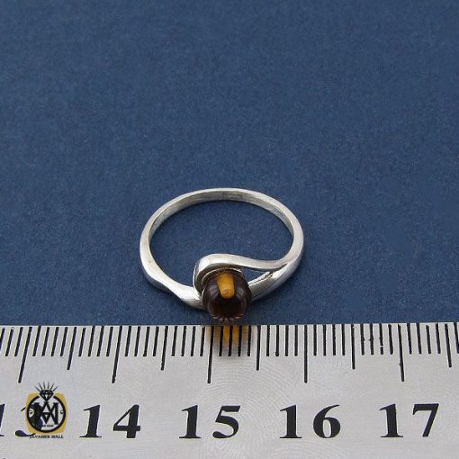 انگشتر کهربا لهستان طرح گلسان زنانه - کد 2154 - تصویر 4