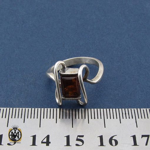 انگشتر کهربا لهستان طرح لامیا زنانه - کد 2155 - تصویر 4