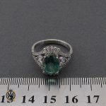 4 انگشتر توپاز سبز طرح غزل زنانه - کد 2163 - تصویر 4