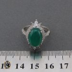 4 انگشتر عقیق سبز طرح رویا زنانه - کد 2166 - تصویر 4