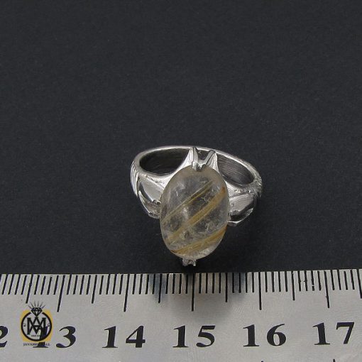 انگشتر کوارتز رُتایل مردانه دست ساز - کد 10202 - تصویر 4