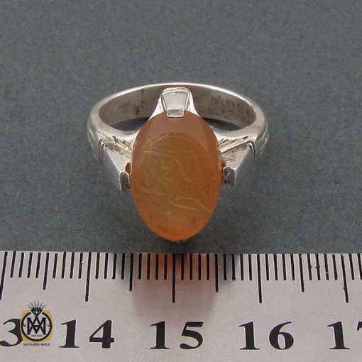 انگشتر عقیق یمن با حکاکی هو الکریم مردانه - کد 10229 - تصویر 4