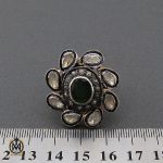 4 انگشتر الماس اصل و زمرد مرغوب طرح آدرینا زنانه - کد 2169 - تصویر 4
